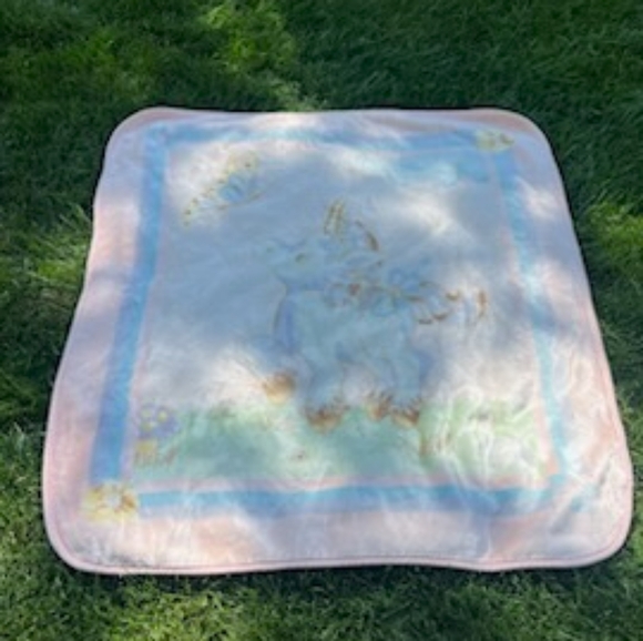 Vintage Novatex Unicorn Baby Blanket Pink 42 X 52 Inch Great Condition - Picture 2 of 6